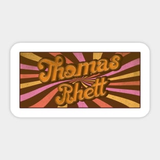 Groovy and Retro Thomas Rhett Sticker